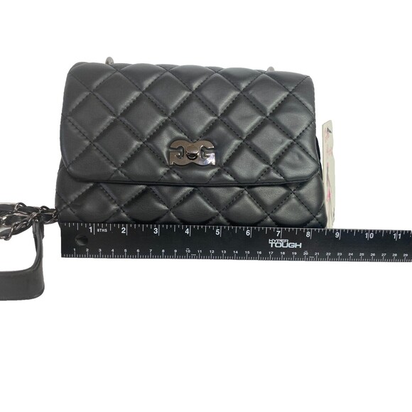 GILDA Paris Black Quilted Messenger/Shoulder Bag/Crossbody NWT $129 - Picture 3 of 6
